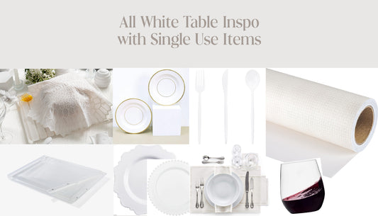 Get The Look: All White Rosh Hashanah Table with Single Use Items