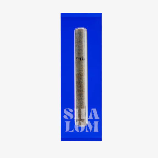 Mezuzah Medium Blue - Shalom